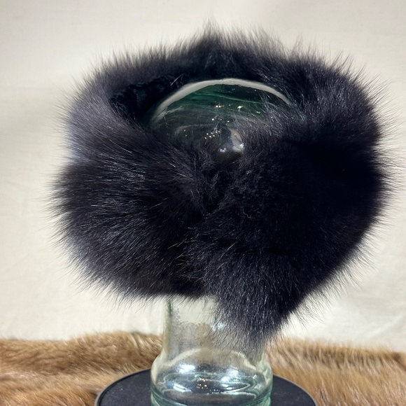 Black Fox Fur Headband - Picture 7 of 7